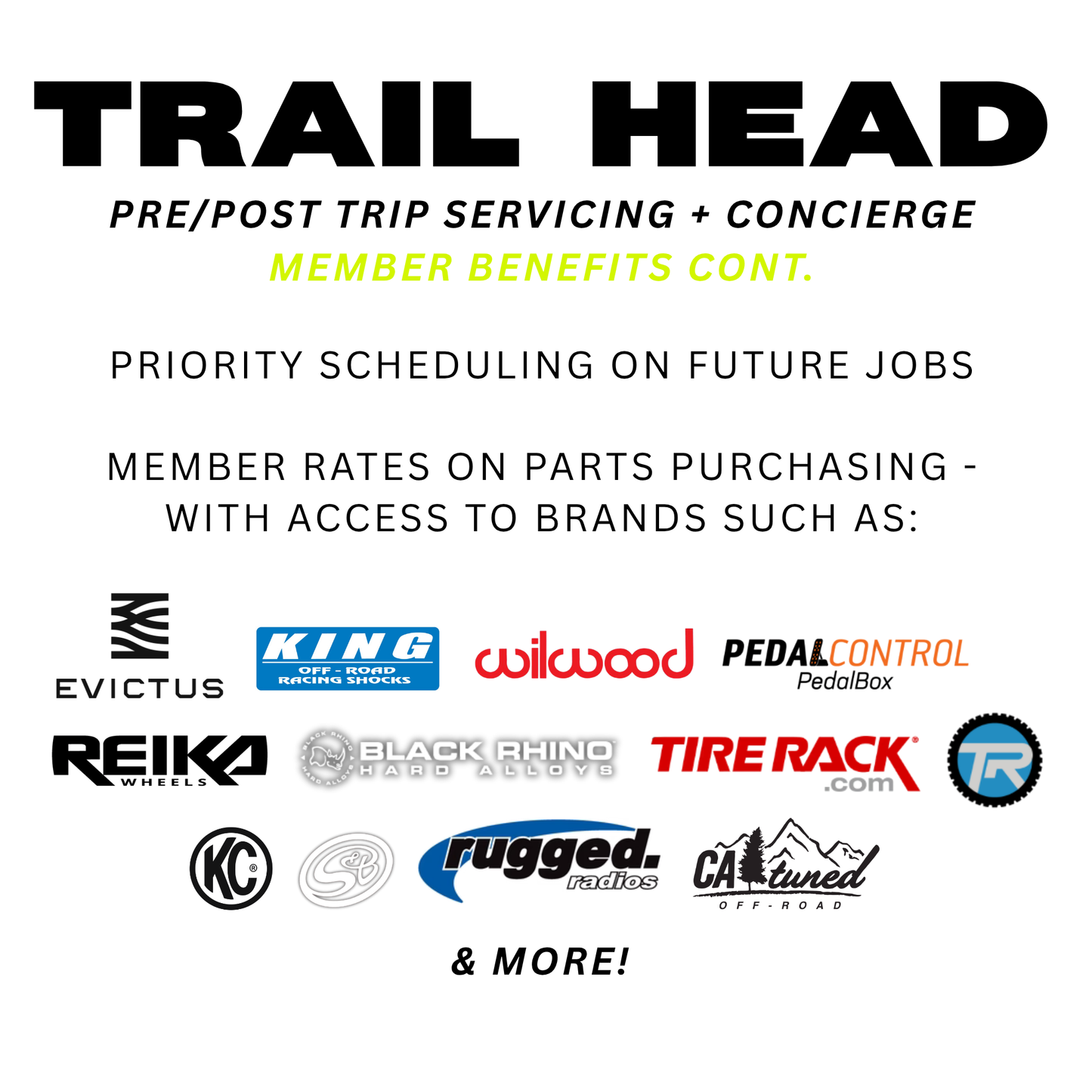 TRAIL HEAD: PRE & POST TRIP SERVICING
