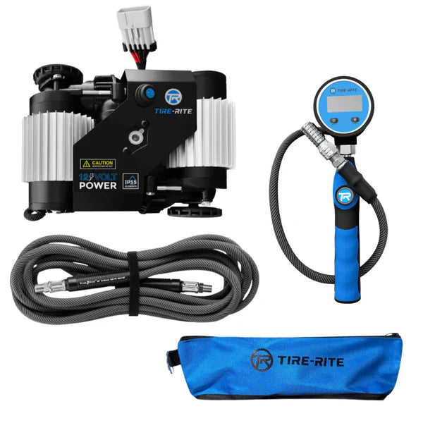 TIRE-RITE UNIVERSAL BUNDLE (12v On-Board Twin Air Compressor + Gear)