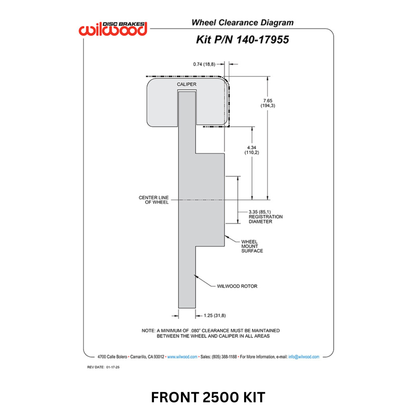 Sprinter 2500 Wilwood Front & Rear Big Brake Kit