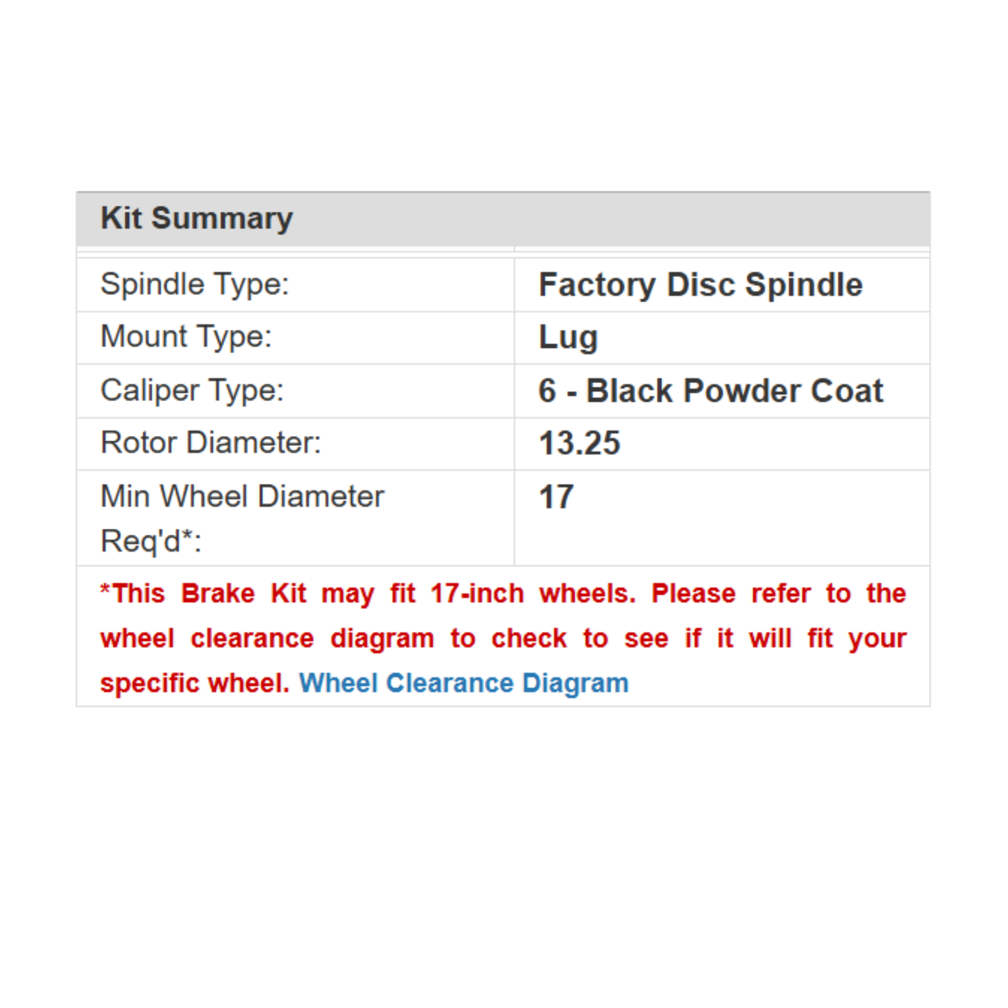 WILWOOD SPRINTER BRAKE KIT: 2500 FRONT